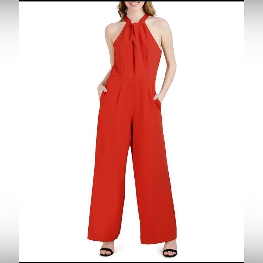 Julia Jordan
Halter Twist Neck Sleeveless Jumpsuit WATERMELON